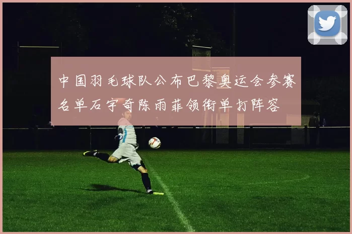 中国羽毛球队公布巴黎奥运会参赛名单石宇奇陈雨菲领衔单打阵容