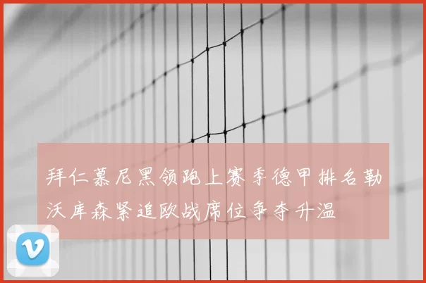 拜仁慕尼黑领跑上赛季德甲排名勒沃库森紧追欧战席位争夺升温